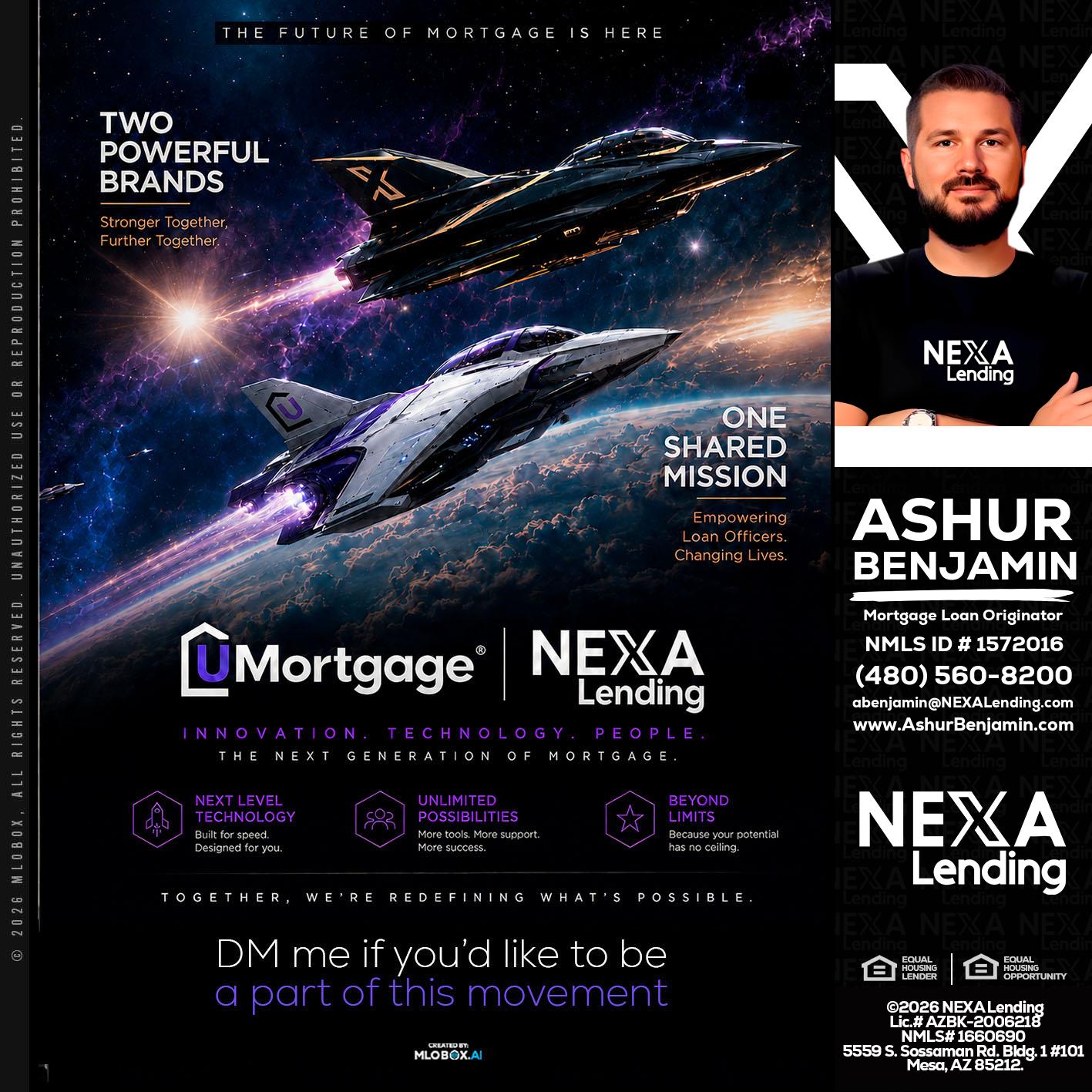 U Mortgage + NEXA lending - Ashur Benjamin -Mortgage Loan Originator